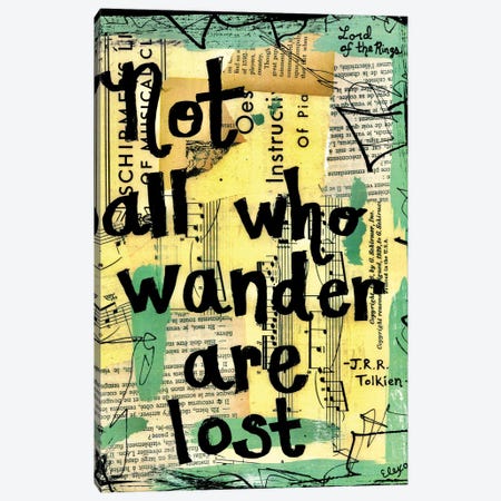 Wander Lord Of The Rings Quote Canvas Print #EXB66} by Elexa Bancroft Canvas Art