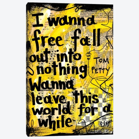 Free Fall By Tom Petty Canvas Print #EXB67} by Elexa Bancroft Canvas Artwork