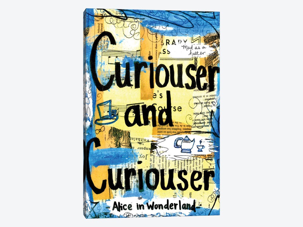 Curiouser From Alice In Wonderland by Elexa Bancroft 1-piece Canvas Art Print
