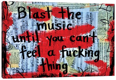 Blast The Music Canvas Art Print - Elexa Bancroft