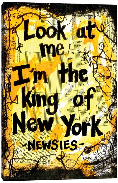 King Of New York From Newsies Canvas Art Print - Musical Movie Art