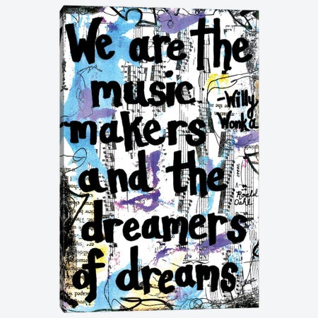 Dreamers Willy Wonka Quote Canvas Print #EXB79} by Elexa Bancroft Canvas Artwork