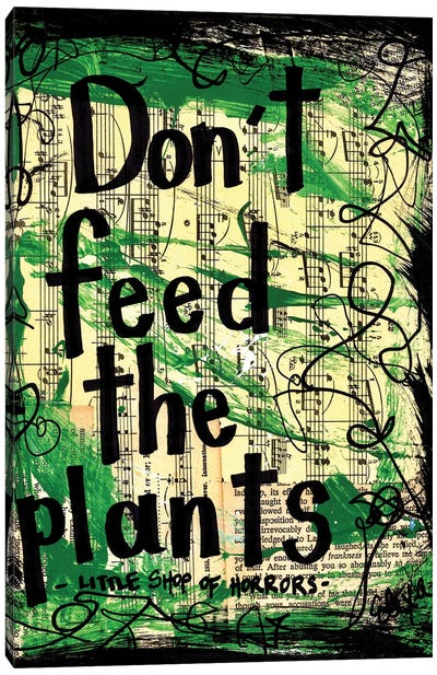 Don't Feed The Plants From Little Shop Of Horrors Canvas Art Print - Elexa Bancroft
