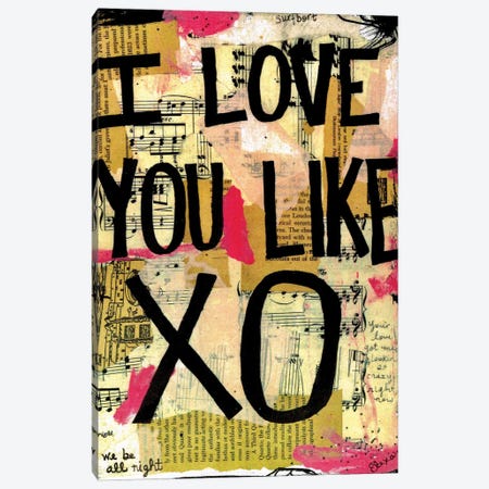 Love You Like XO Beyonce Canvas Print #EXB87} by Elexa Bancroft Canvas Art