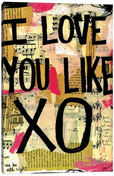 Love You Like XO Beyonce Canvas Art Print
