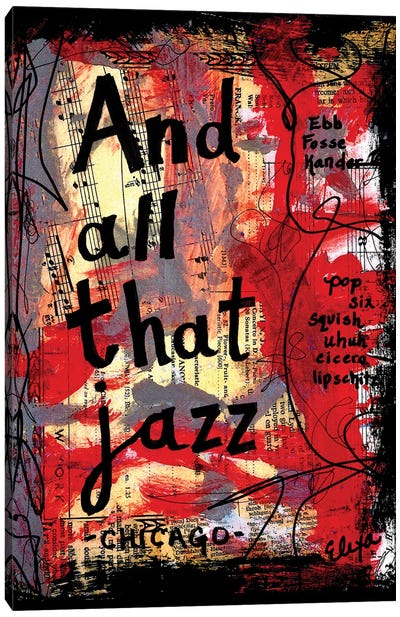 All That Jazz Chicago Canvas Art Print - Chicago Art