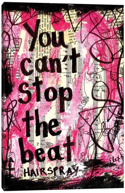 The Beat Hairspray Canvas Art Print - Song Lyrics Art