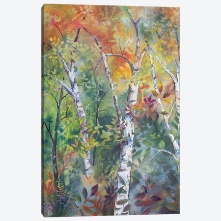 Sunrise In The Woods Canvas Print #EYD27} by Eliry Rydall Canvas Art Print