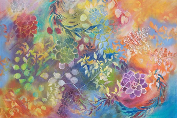 Eliry Rydall: Aqua Foliage by Eliry Rydall