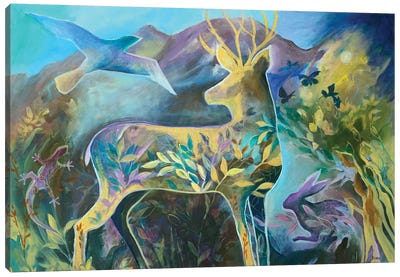 The Silent Creatures Canvas Art Print - Mountain Art