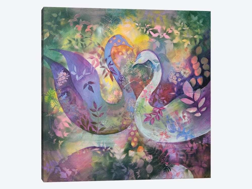 Two Swans by Eliry Rydall 1-piece Canvas Print