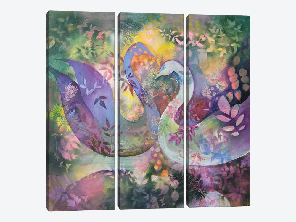 Two Swans by Eliry Rydall 3-piece Canvas Print
