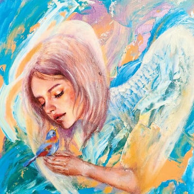 The Blue Bird by Eury Kim canvas print