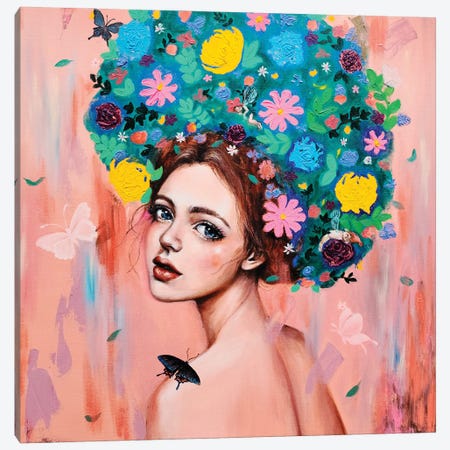Flower girl: Dreams of you Canvas Print #EYK1} by Eury Kim Art Print