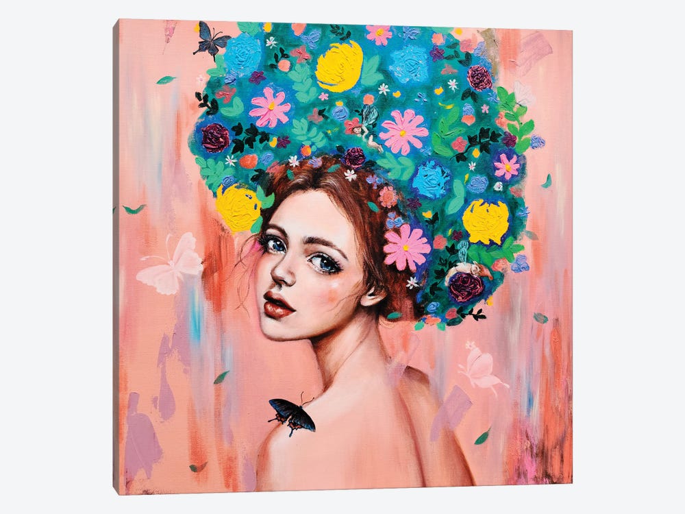 Flower girl: Dreams of you by Eury Kim 1-piece Canvas Artwork