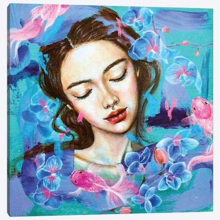 The Dreamer: Orchid Canvas Print #EYK24} by Eury Kim Canvas Artwork
