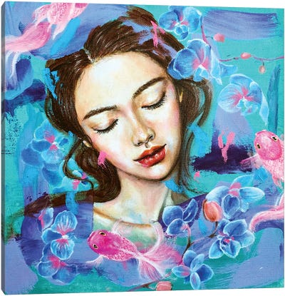 The Dreamer: Orchid Canvas Art Print - Eury Kim