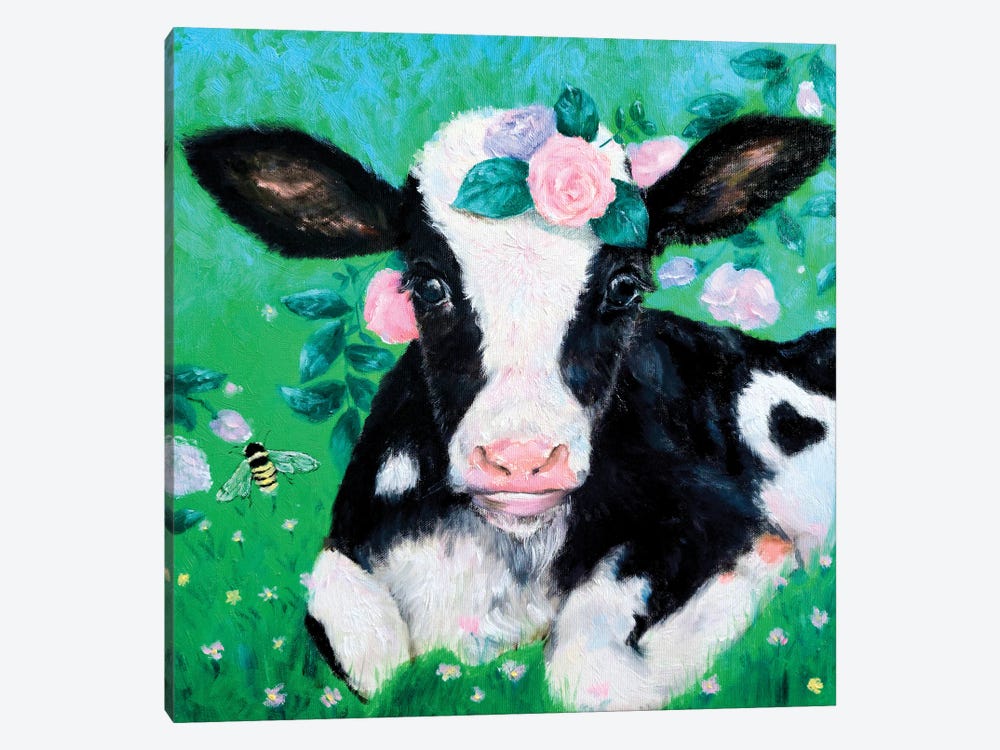 Moo Moo Cow by Eury Kim 1-piece Canvas Wall Art