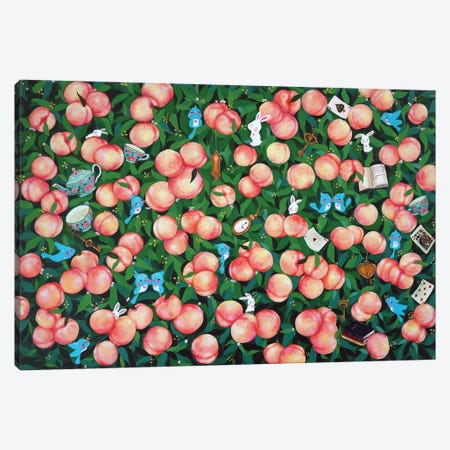 Peach Garden Canvas Print #EYK59} by Eury Kim Canvas Artwork