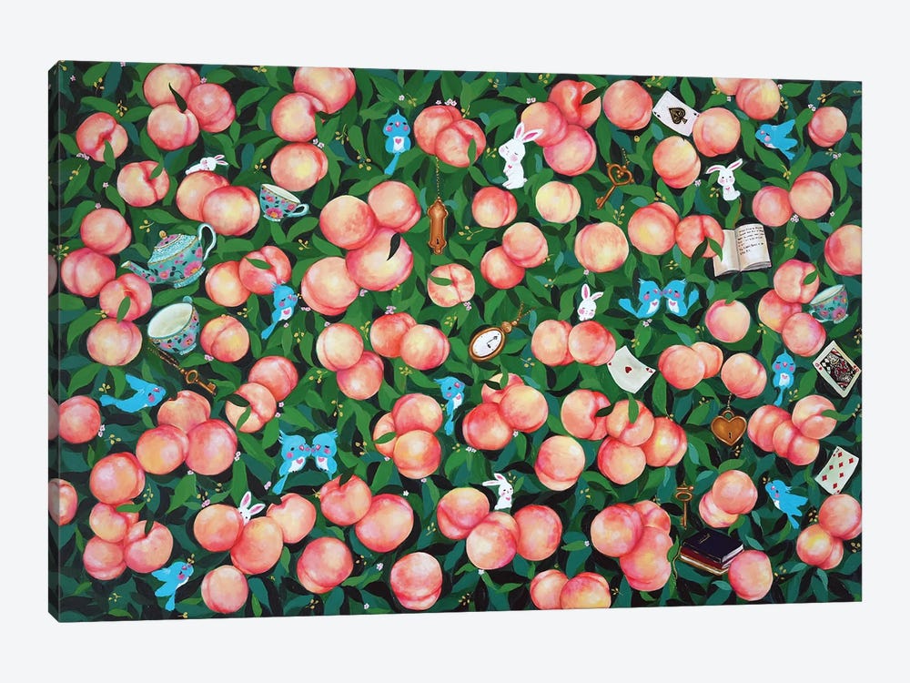 Peach Garden by Eury Kim 1-piece Canvas Wall Art