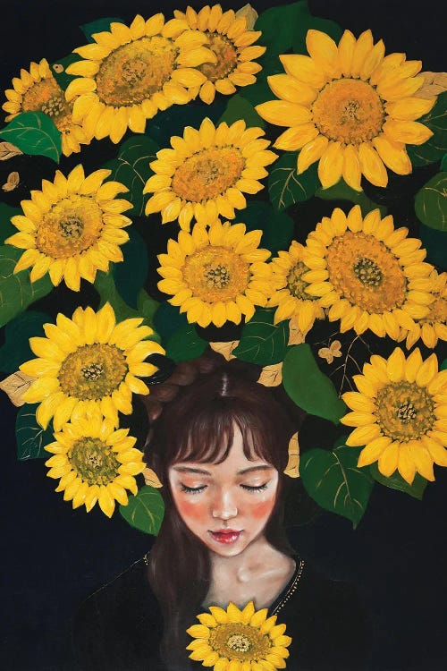 Sunflower Girl by Eury Kim wall art