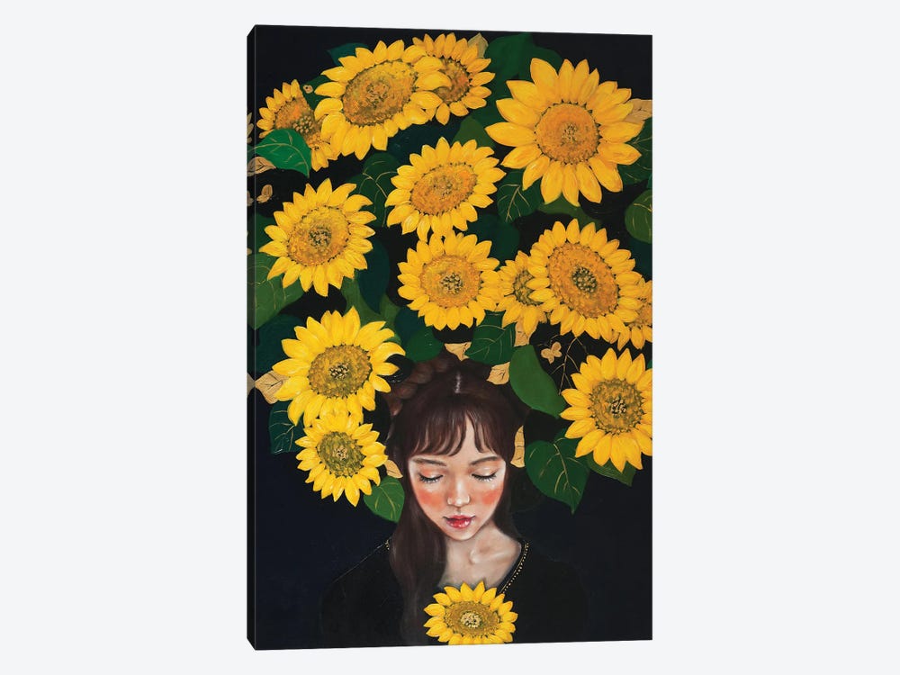 Sunflower Girl by Eury Kim 1-piece Canvas Art