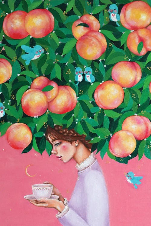 Peach Tea Time by Eury Kim wall art