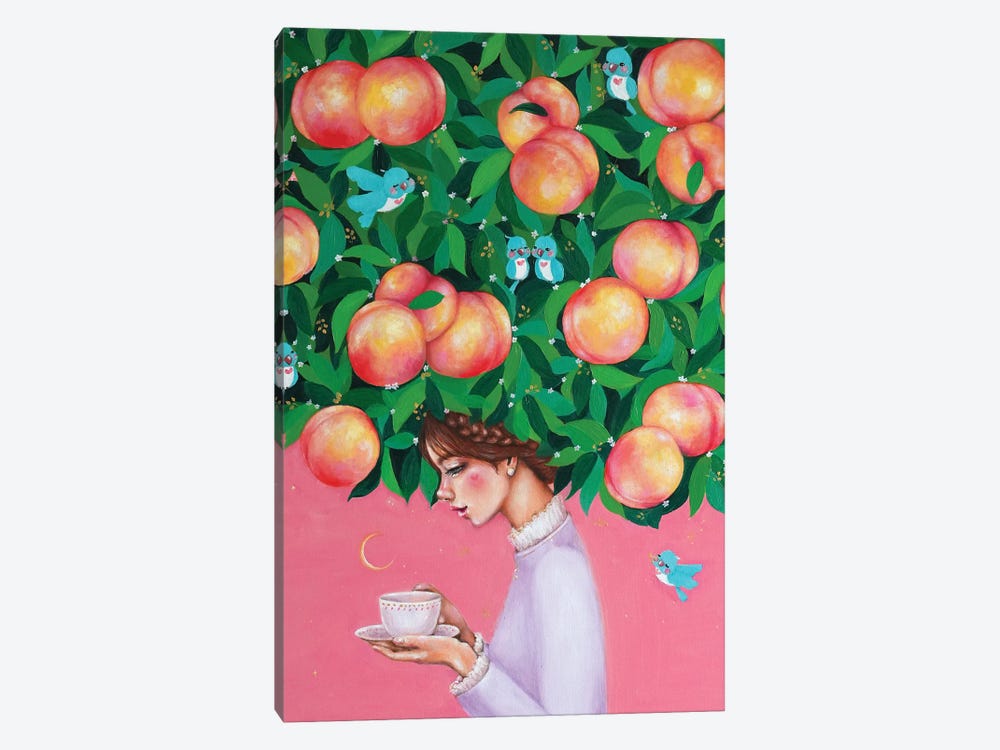 Peach Tea Time by Eury Kim 1-piece Canvas Print