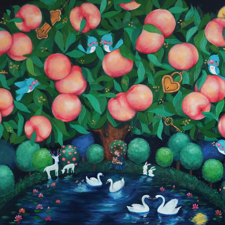 My Little Peach Garden by Eury Kim wall art