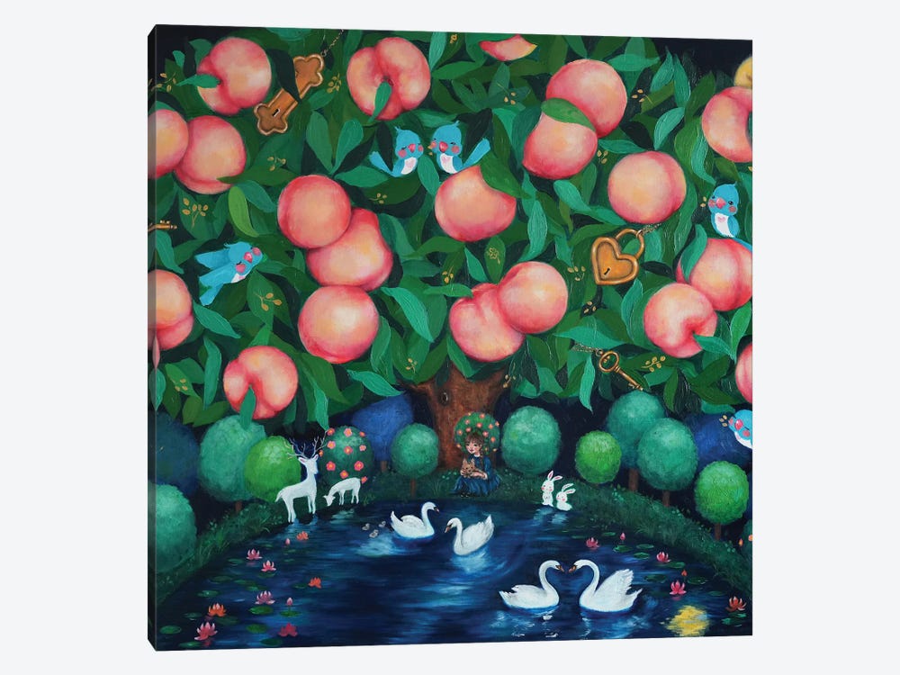 My Little Peach Garden by Eury Kim 1-piece Canvas Print