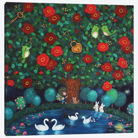 My Little Camellia Garden Canvas Print #EYK68} by Eury Kim Canvas Print