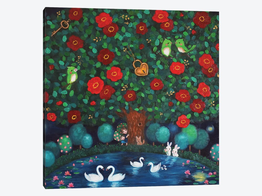 My Little Camellia Garden by Eury Kim 1-piece Canvas Art