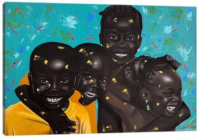Togetherness Canvas Art Print - Contemporary Portraiture by Black Artists