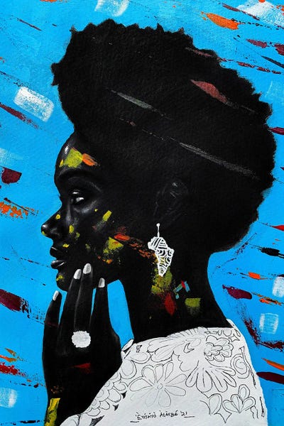 Abstract Feelings by Eyitayo Alagbe framed canvas print