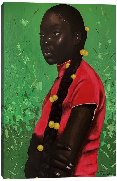 Lost In Thought Canvas Art Print - Similar to Kehinde Wiley