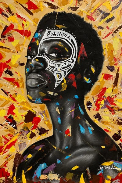 Expectation by Eyitayo Alagbe framed canvas print