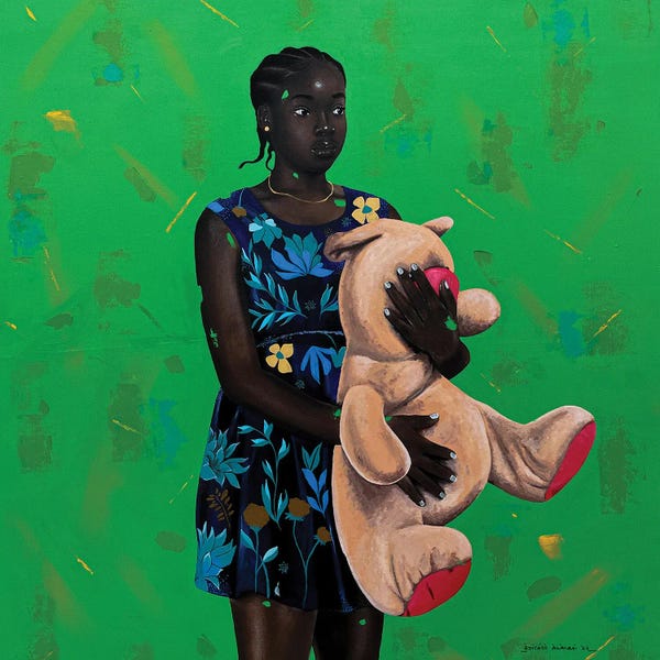 Bears: Girl Child And Her Companion by Eyitayo Alagbe