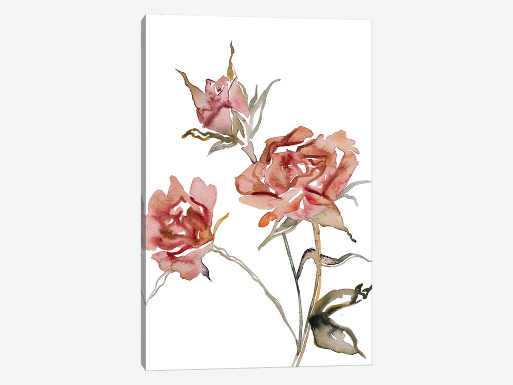Rose Study No. 57 by Elizabeth Becker 1-piece Canvas Art Print