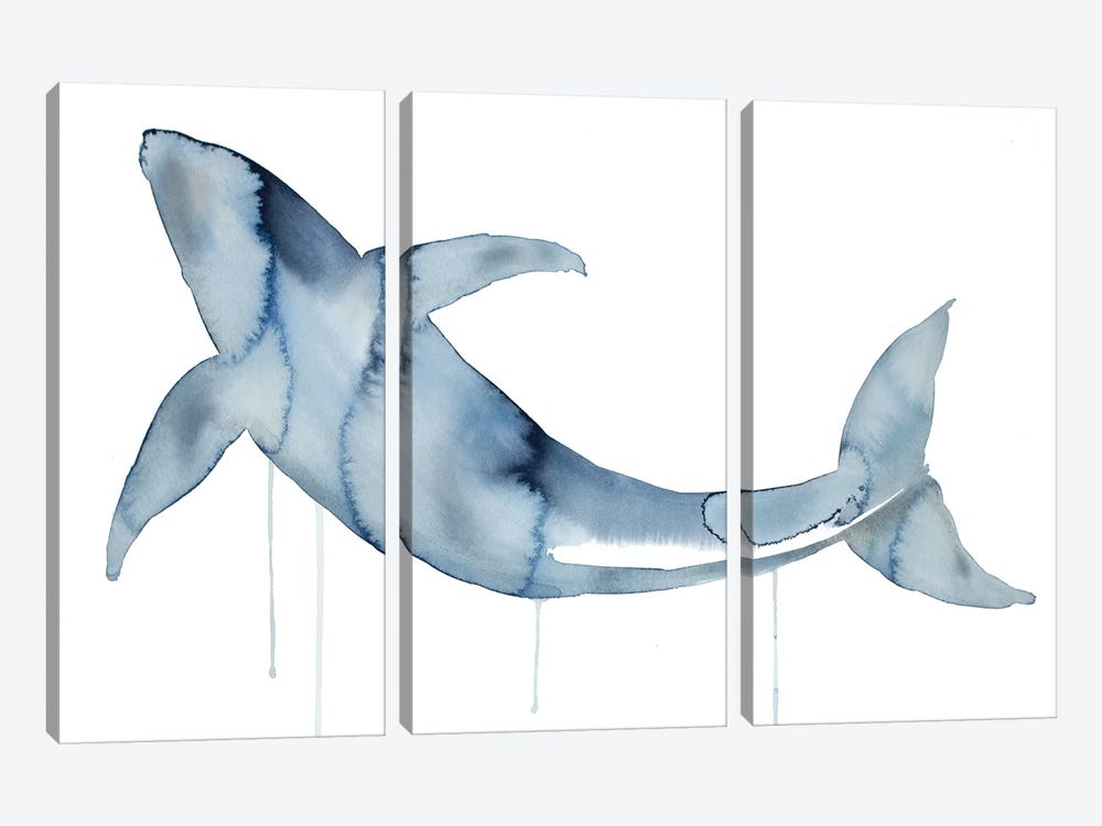 Whale No. 2 by Elizabeth Becker 3-piece Canvas Print