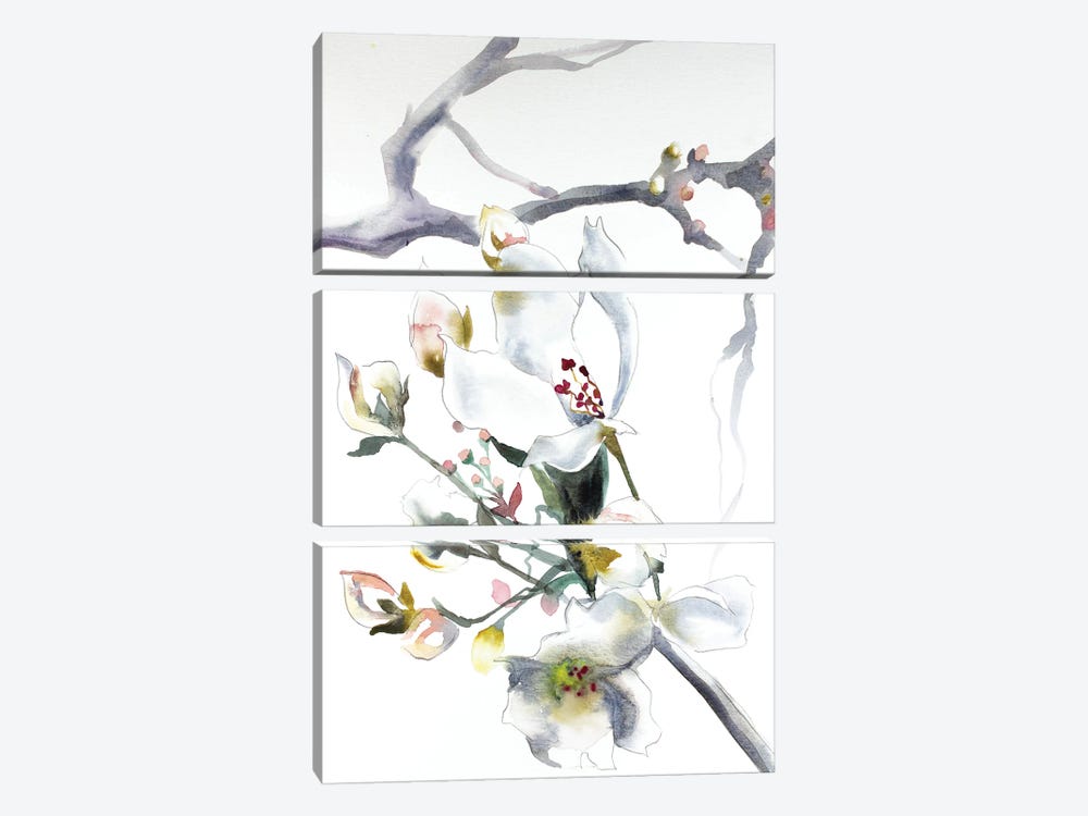 Cherry Blossom No. 9 by Elizabeth Becker 3-piece Canvas Art Print