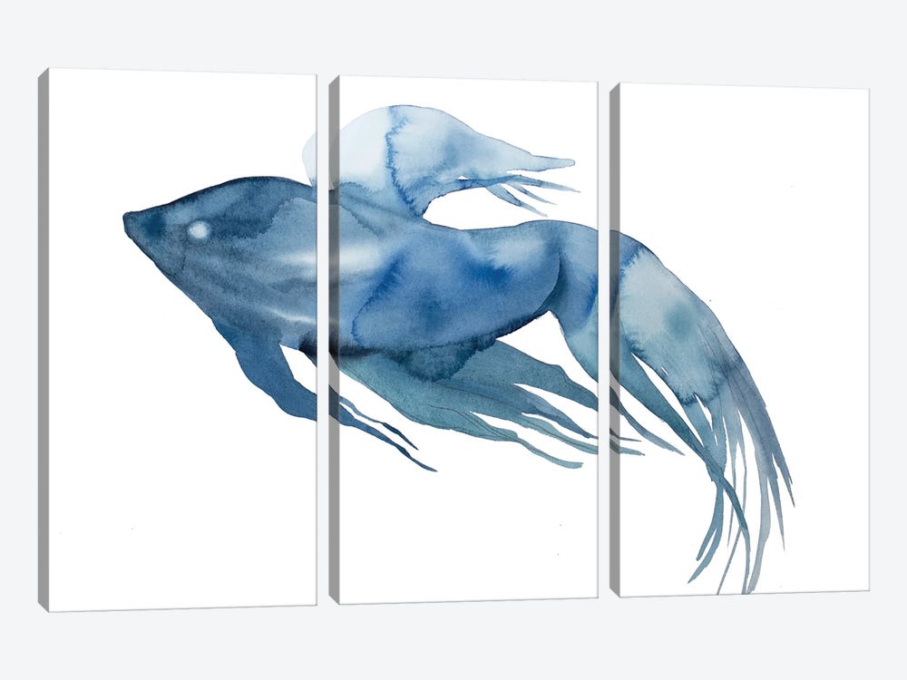 Fish No. 4 by Elizabeth Becker 3-piece Canvas Print