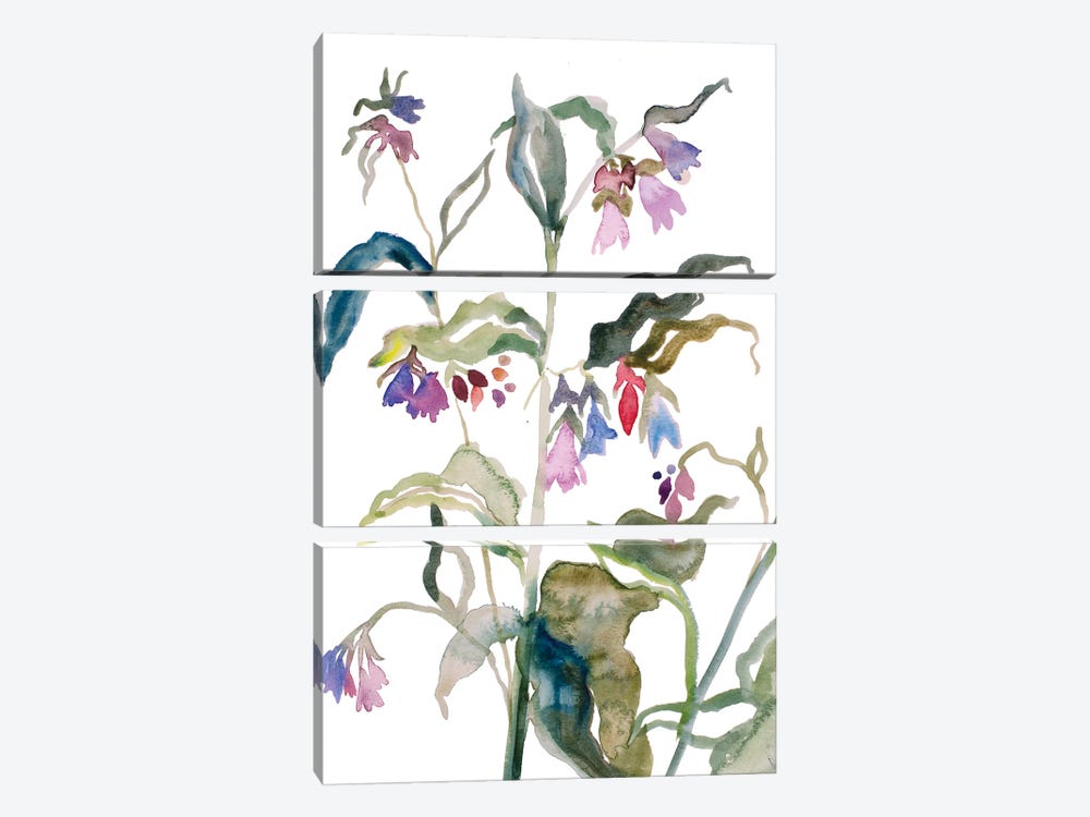 Floral No. 9 by Elizabeth Becker 3-piece Canvas Art Print