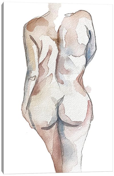 Nude No. 96 Canvas Art Print - Subdued Nudes