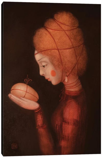 Fire Girl Canvas Art Print - Eduard Zentsik