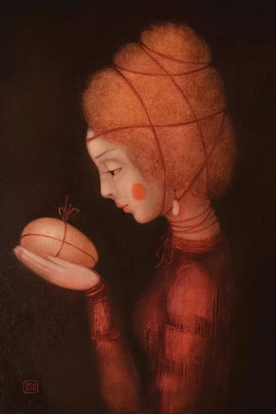 Prints Charming: Fire Girl by Eduard Zentsik