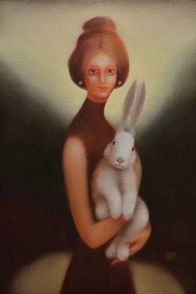 Girl And Bunny by Eduard Zentsik multi panel art