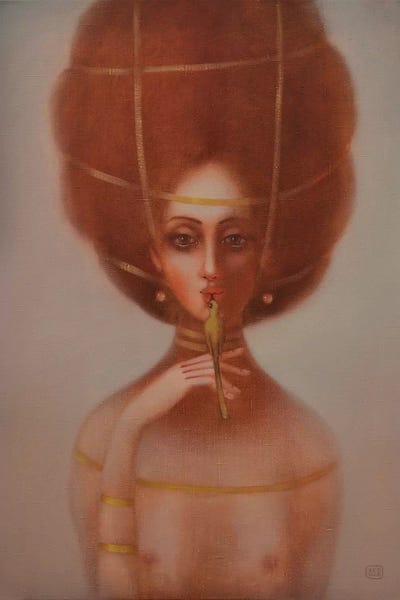 Kiss Bird by Eduard Zentsik multi panel art