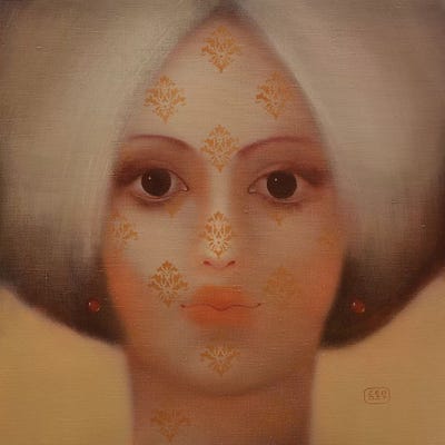 Patterns On the Face by Eduard Zentsik multi panel art