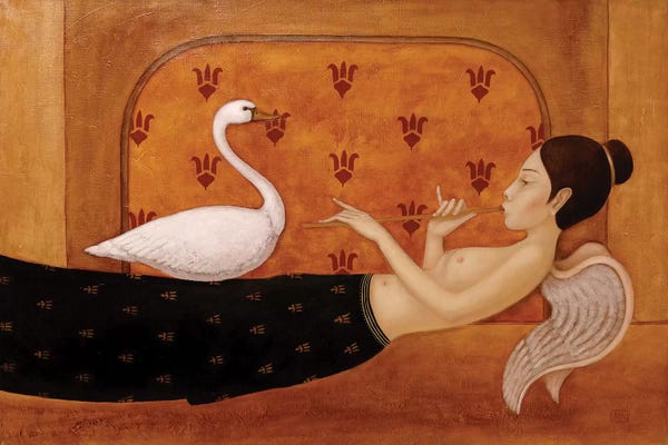 Funky Fine Art: Angel Ad The Swan by Eduard Zentsik