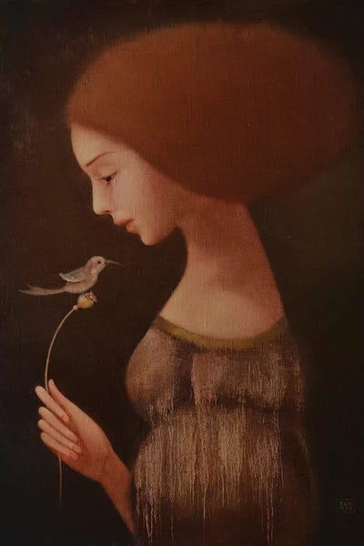 The Bird Of Happiness by Eduard Zentsik multi panel art